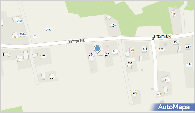 Skrzynka, Skrzynka, 154a, mapa Skrzynka