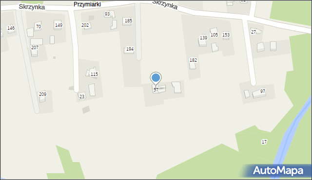 Skrzynka, Skrzynka, 57, mapa Skrzynka