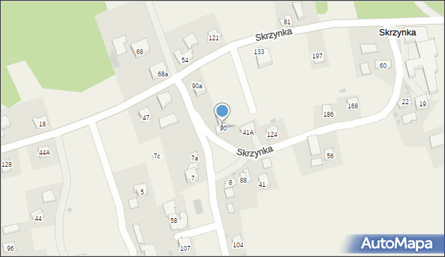 Skrzynka, Skrzynka, 90, mapa Skrzynka
