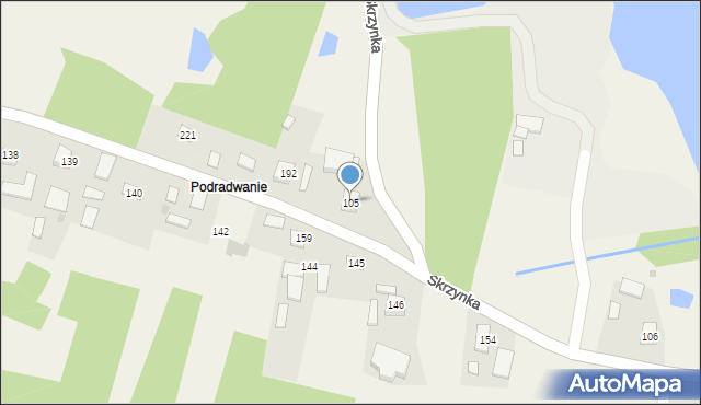 Skrzynka, Skrzynka, 105, mapa Skrzynka
