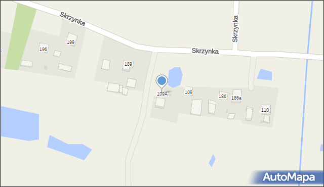 Skrzynka, Skrzynka, 109A, mapa Skrzynka