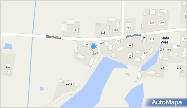 Skrzynka, Skrzynka, 115, mapa Skrzynka