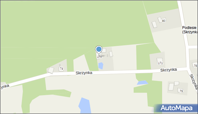 Skrzynka, Skrzynka, 170, mapa Skrzynka