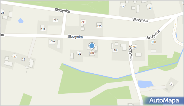 Skrzynka, Skrzynka, 181, mapa Skrzynka