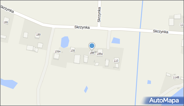 Skrzynka, Skrzynka, 186, mapa Skrzynka