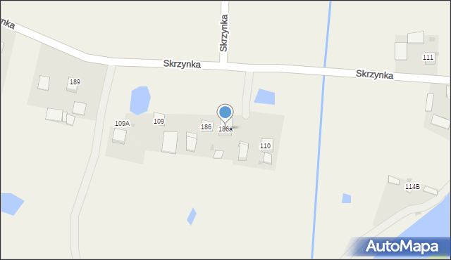 Skrzynka, Skrzynka, 186a, mapa Skrzynka