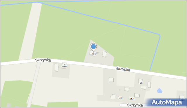 Skrzynka, Skrzynka, 201, mapa Skrzynka