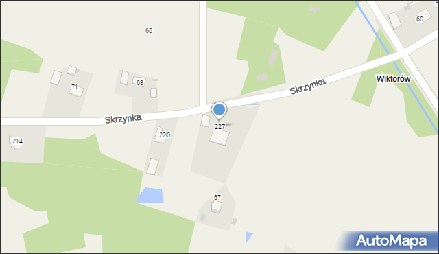 Skrzynka, Skrzynka, 227, mapa Skrzynka