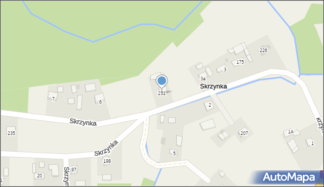 Skrzynka, Skrzynka, 231, mapa Skrzynka