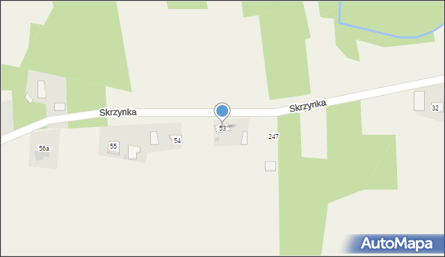 Skrzynka, Skrzynka, 53, mapa Skrzynka
