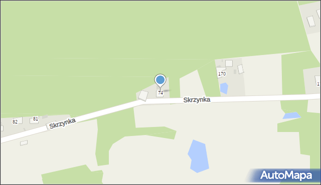 Skrzynka, Skrzynka, 74, mapa Skrzynka