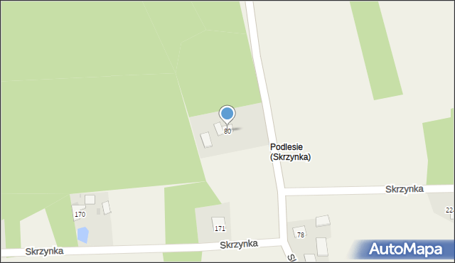 Skrzynka, Skrzynka, 80, mapa Skrzynka