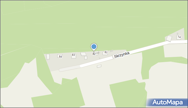 Skrzynka, Skrzynka, 82, mapa Skrzynka