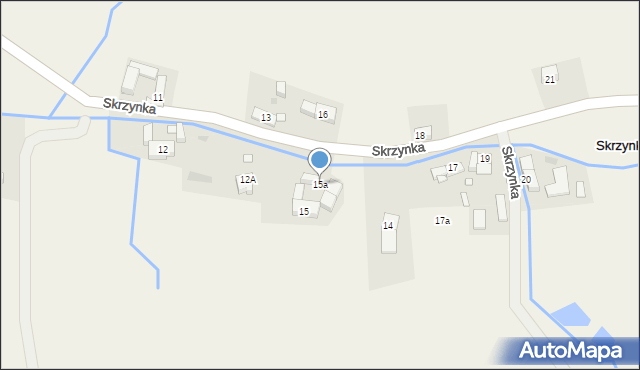 Skrzynka, Skrzynka, 15a, mapa Skrzynka
