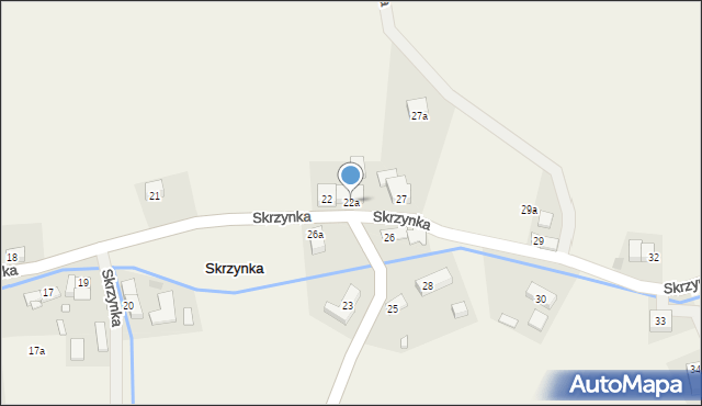 Skrzynka, Skrzynka, 22a, mapa Skrzynka