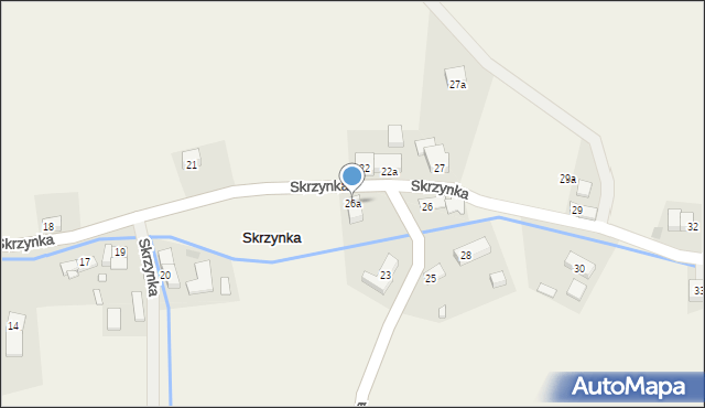 Skrzynka, Skrzynka, 26a, mapa Skrzynka