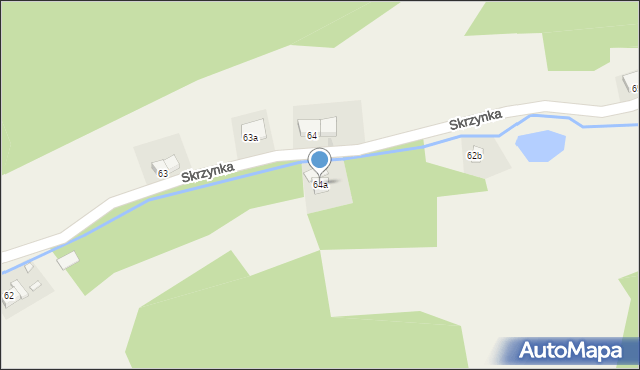 Skrzynka, Skrzynka, 64a, mapa Skrzynka