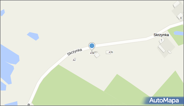 Skrzynka, Skrzynka, 43a, mapa Skrzynka
