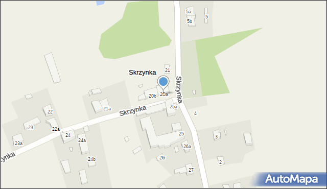 Skrzynka, Skrzynka, 20a, mapa Skrzynka