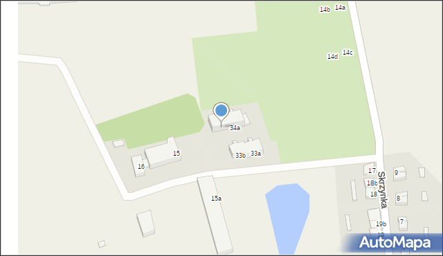 Skrzynka, Skrzynka, 34b, mapa Skrzynka