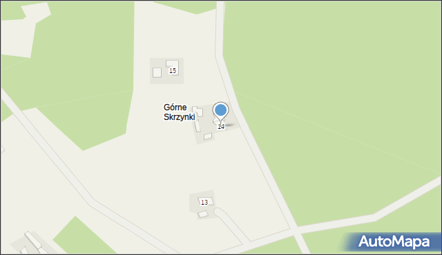 Skrzynki, Skrzynki, 14, mapa Skrzynki