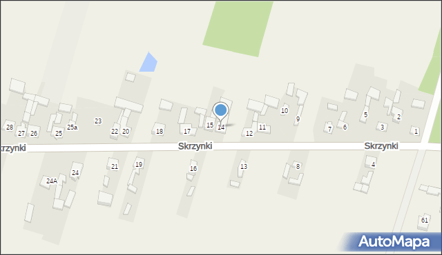 Skrzynki, Skrzynki, 14, mapa Skrzynki