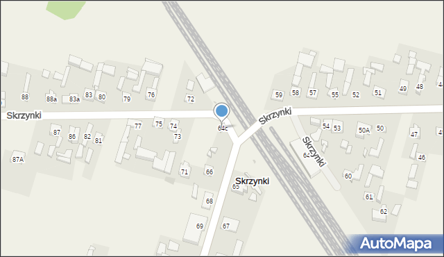 Skrzynki, Skrzynki, 64c, mapa Skrzynki