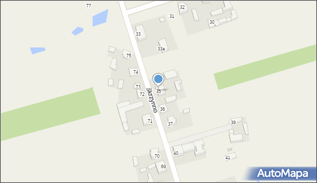 Skrzynno, Skrzynno, 35, mapa Skrzynno
