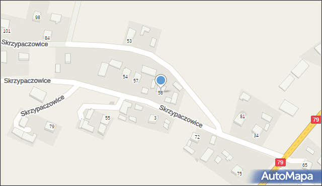 Skrzypaczowice, Skrzypaczowice, 58, mapa Skrzypaczowice