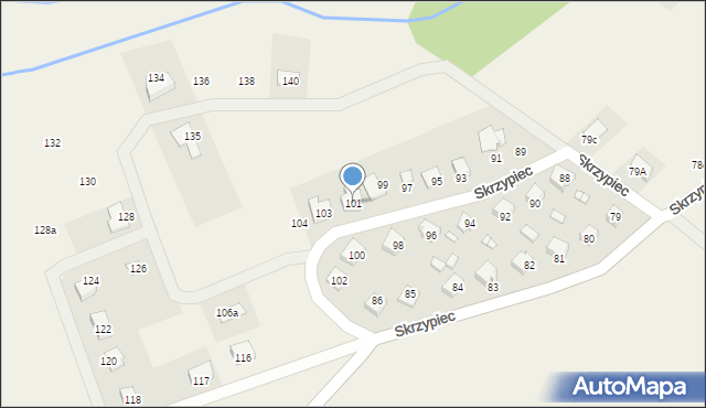 Skrzypiec, Skrzypiec, 101, mapa Skrzypiec