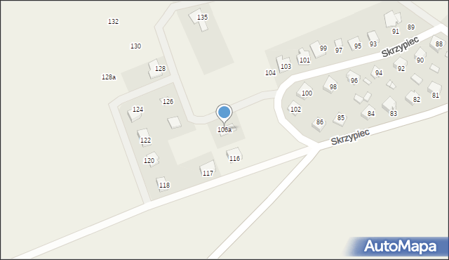 Skrzypiec, Skrzypiec, 106a, mapa Skrzypiec
