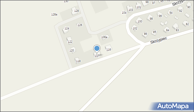 Skrzypiec, Skrzypiec, 117, mapa Skrzypiec