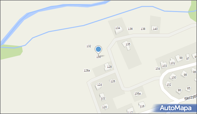 Skrzypiec, Skrzypiec, 130, mapa Skrzypiec