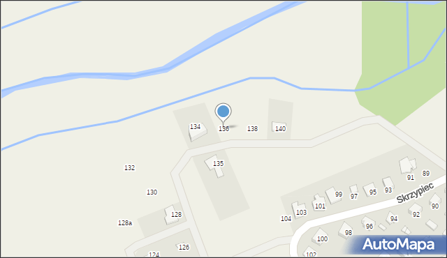 Skrzypiec, Skrzypiec, 136, mapa Skrzypiec