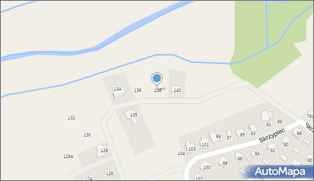 Skrzypiec, Skrzypiec, 138, mapa Skrzypiec