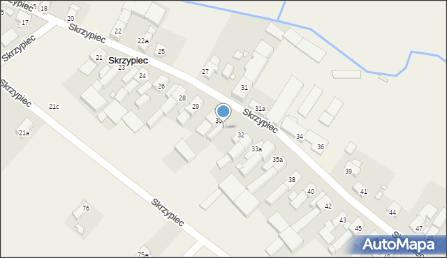Skrzypiec, Skrzypiec, 30a, mapa Skrzypiec