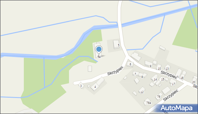 Skrzypiec, Skrzypiec, 5a, mapa Skrzypiec