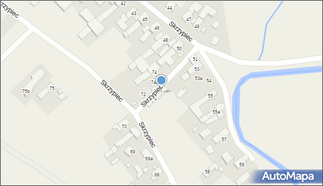 Skrzypiec, Skrzypiec, 73, mapa Skrzypiec
