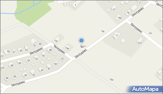 Skrzypiec, Skrzypiec, 78e, mapa Skrzypiec