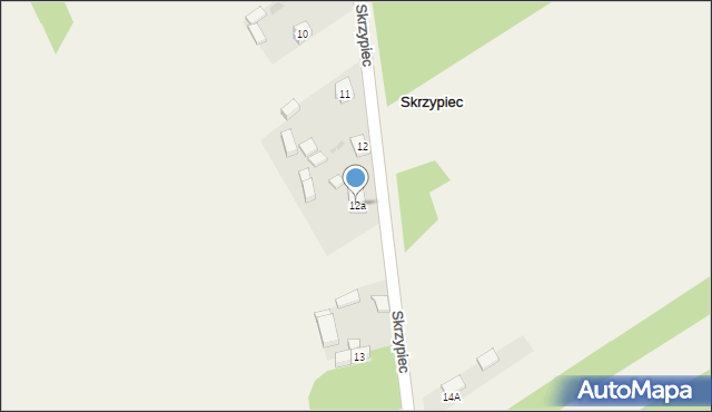 Skrzypiec, Skrzypiec, 12a, mapa Skrzypiec