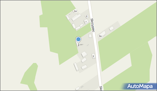 Skrzypiec, Skrzypiec, 8, mapa Skrzypiec