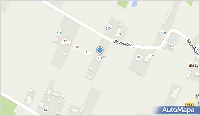Skrzypiów, Skrzypiów, 111, mapa Skrzypiów
