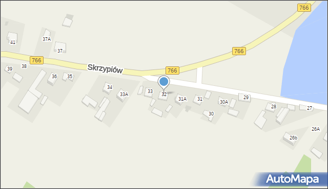 Skrzypiów, Skrzypiów, 32, mapa Skrzypiów