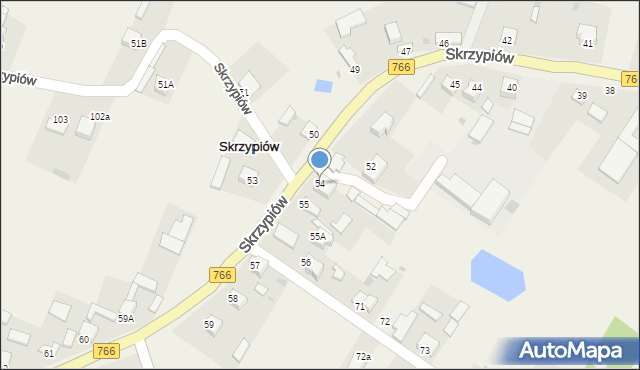 Skrzypiów, Skrzypiów, 54, mapa Skrzypiów