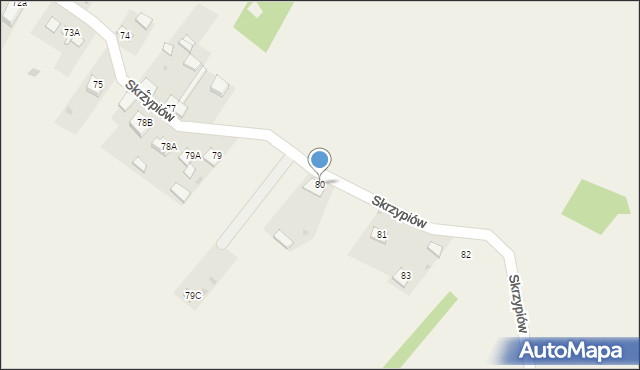 Skrzypiów, Skrzypiów, 80, mapa Skrzypiów
