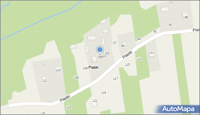 Skrzyszów, Skrzyszów, 102, mapa Skrzyszów