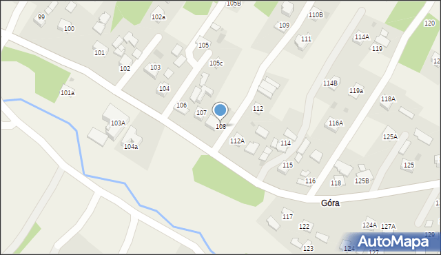 Skrzyszów, Skrzyszów, 108, mapa Skrzyszów