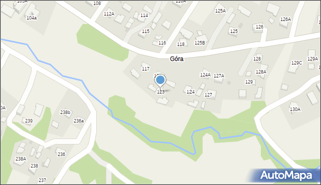 Skrzyszów, Skrzyszów, 123, mapa Skrzyszów