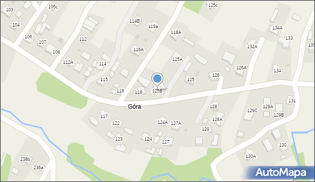 Skrzyszów, Skrzyszów, 125B, mapa Skrzyszów