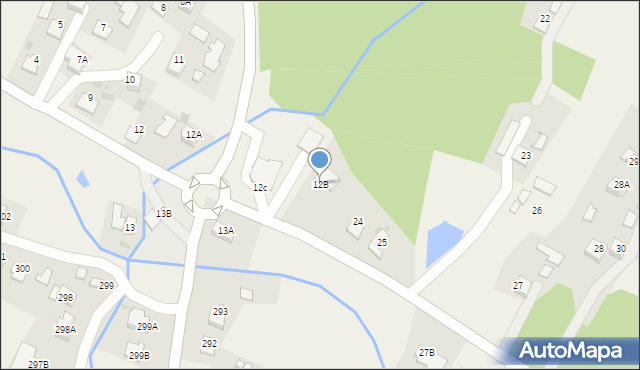 Skrzyszów, Skrzyszów, 12B, mapa Skrzyszów